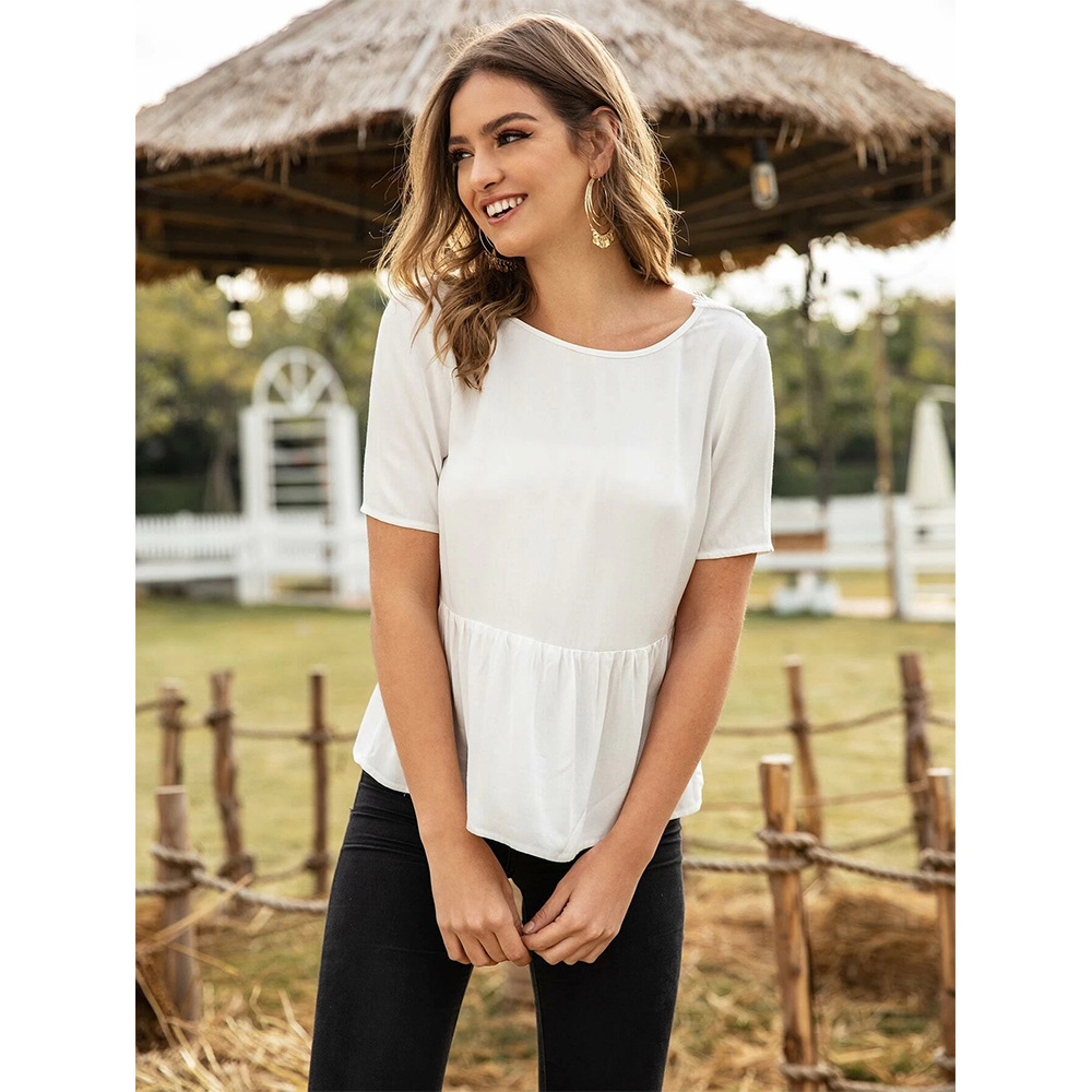 new summer stitching loose blouse NSSA47129