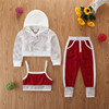 Set, trend clothing, western style, 2023, European style, 3 piece set, children's clothing