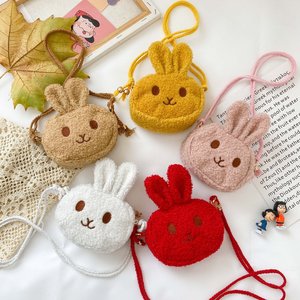 kids lucky bagchildren new plush bunny oblique satchel han edition cute girls single shoulder bag baby change purse