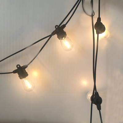 亞馬遜熱賣歐規庭院IP65防水 室外E27/E26LED燈串S14節日燈串