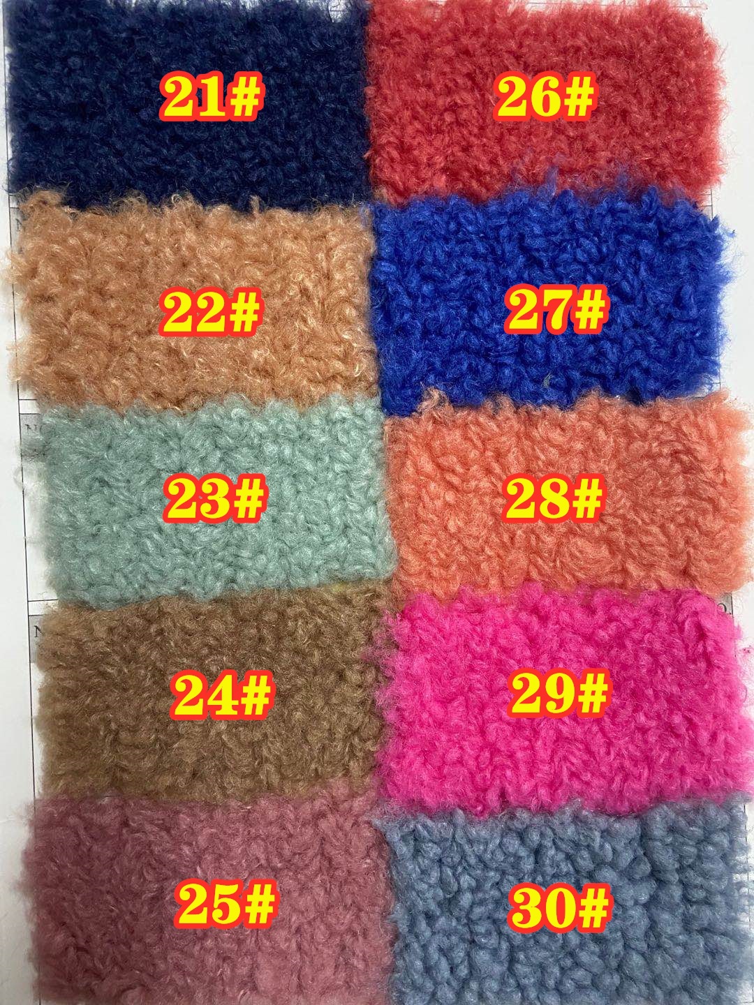 700g ropa de punto orejas de trigo tela de lana de cordero felpa de juguete ropa alfombra bufanda zapatos y sombreros de tela en stock