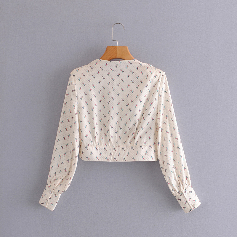 autumn women s new shoulder pad printing shirt  NSAM6278