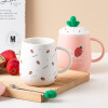 Innovative Personality Popularity Bringing a spoon and a ceramic cup Popular Mark Cup can customize the business cup