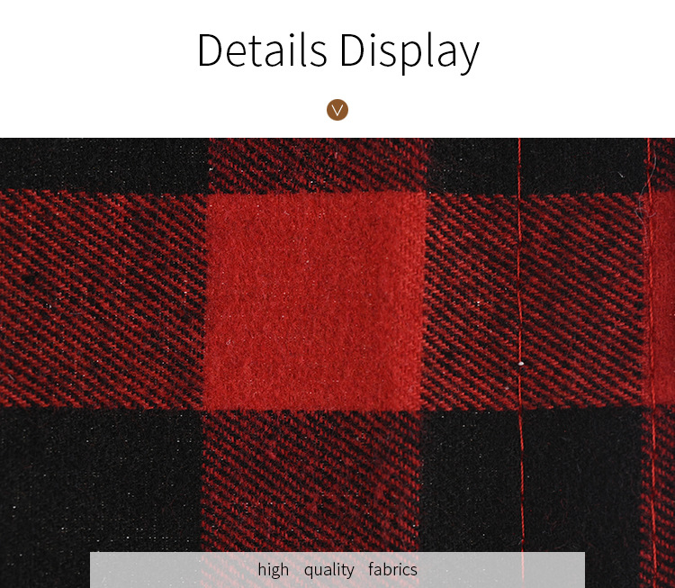 Christmas Decoration Red And Black Plaid Linen Refrigerator Cover Microwave Oven Glove Four-piece display picture 9