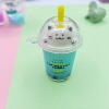 Cute milk tea, cup, metal transport, keychain, small bell, cat, Birthday gift, wholesale