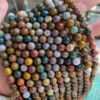 Organic marine agate beads handmade, factory direct supply, suitable for import