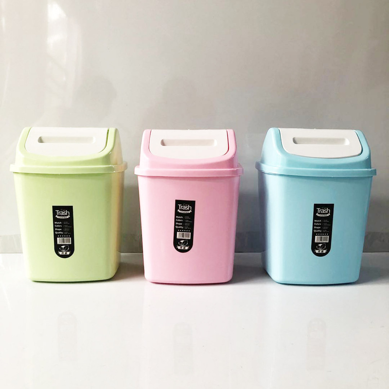 Small house Trash Can household rocking cover trash can Kitchen Daily Fashion trash can Jianghu stall Small house Trash Can household rocking cover trash can Kitchen Daily Fashion trash can Jianghu stall