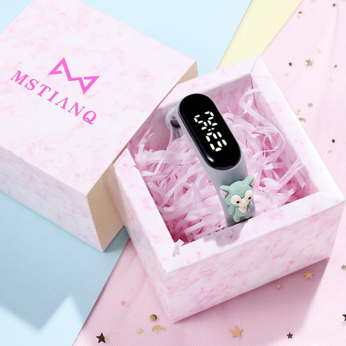 Factory direct sales children's waterproof LED cartoon watch doll electronic watch student trendy silicone electronic bracelet watch