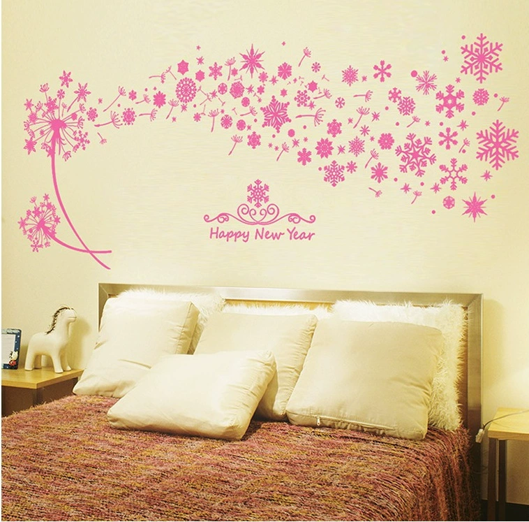 Zhenhong оптовая продажа XL7138 Снежинка Одуванчик настенные наклейки теплые декоративные наклейки могут быть большими наклейками для волос