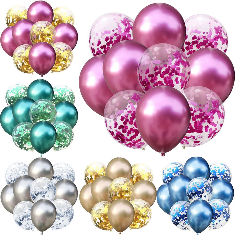 10pcs-Mix-Rose-Gold-Latex-Ball