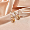 Silver needle from pearl, white earrings, silver 925 sample, Korean style, light luxury style