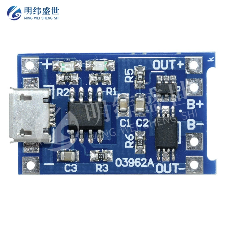 Плата зарядки литиевой батареи TC4056A 5V с защитой от зарядки 1A + защита USB плата модуля зарядки два в одном