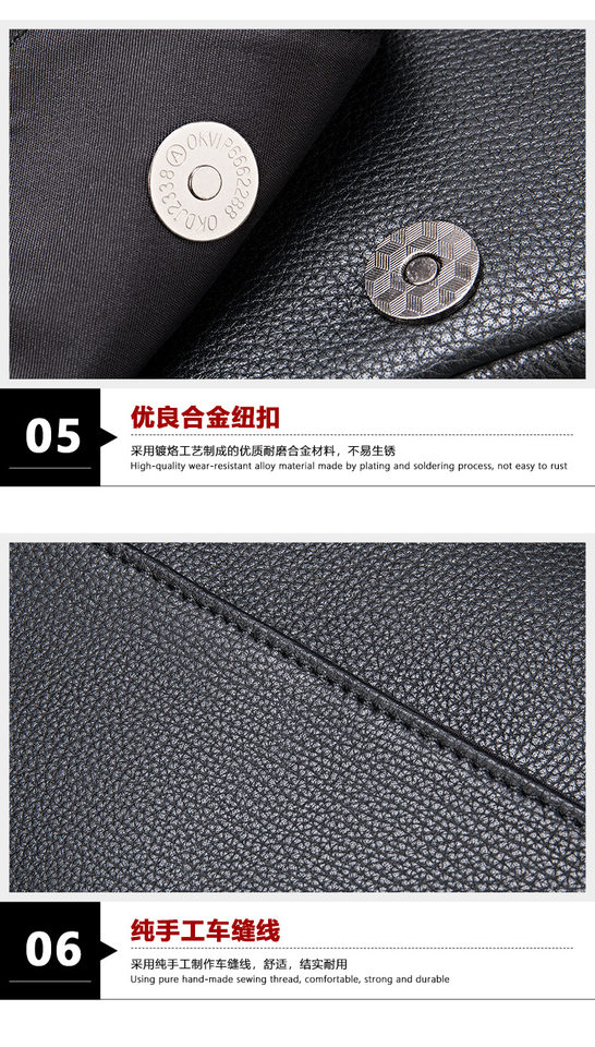 Túi đeo chéo nam da bò thật nắp gập kiểu đưa thư đựng iPad chống nước mở rộng — Màu cà phê, Màu đen chi tiết 21