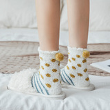 Коралловые бархатные японские удерживающие тепло носки для беременных, средней длины, увеличенная толщина