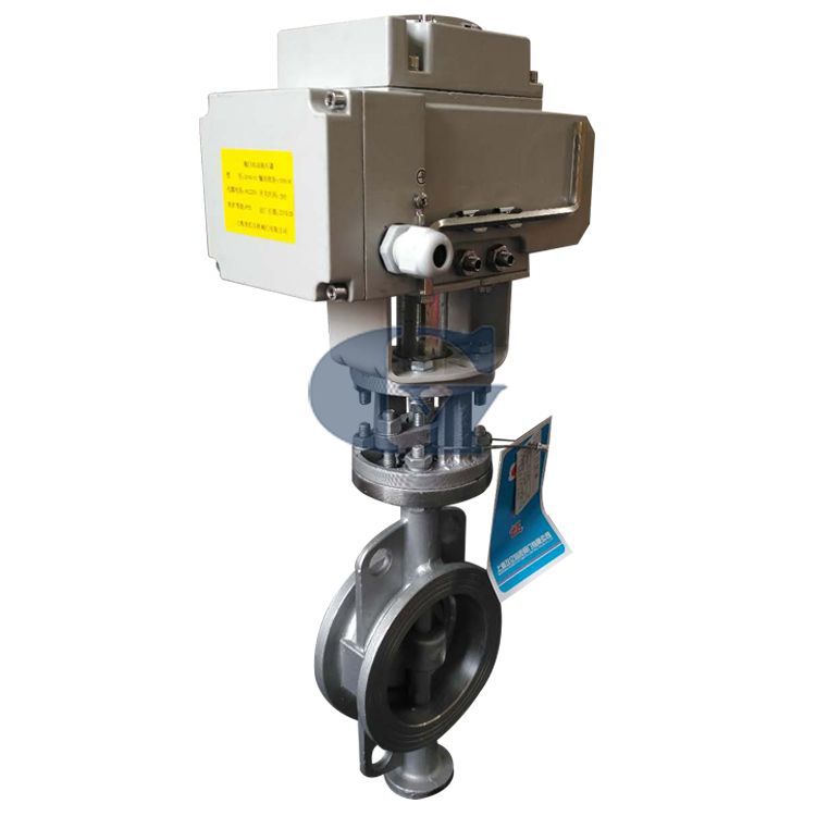 D973H-16C-DN150金属密封蒸汽电动对夹蝶阀 碳钢阀体 耐温425度