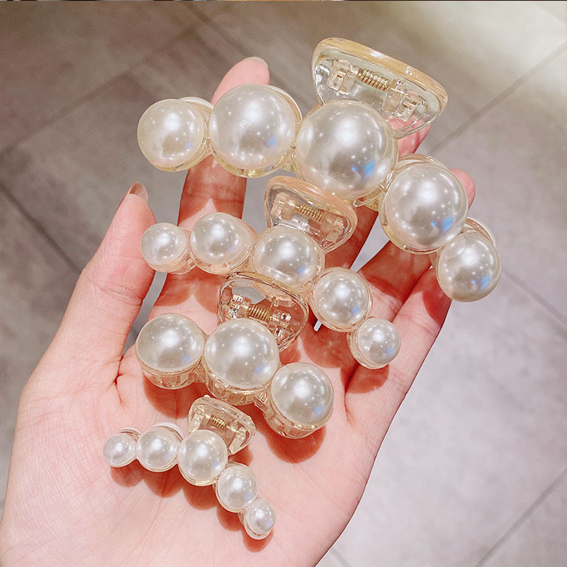 South Korea Pearl Catch Clip Half Catch Hair Clip Girl Clip Head Hairpin Hair Accessories Wholesale Nihaojewelry display picture 4