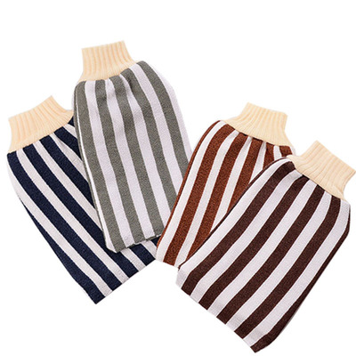 Manufactor new pattern stripe thickening Bath towel Bath glove gift Independent packing