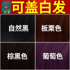 自然世家植物染髮劑 蓋白髮染膏一梳彩染髮膏無氨不刺激不傷發