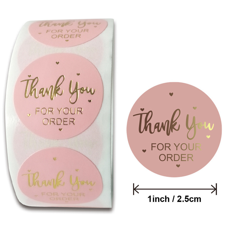 Thank you for your order business sticker 500pcs/roll