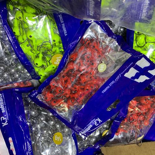 Supply of fishing gear 50 bags full gram lead head hook sharp natural color lead head hook soft bait Luya hook upward hook
