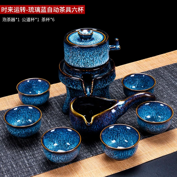 Time to operate-Six Cups of Liuli Blue Tea Set