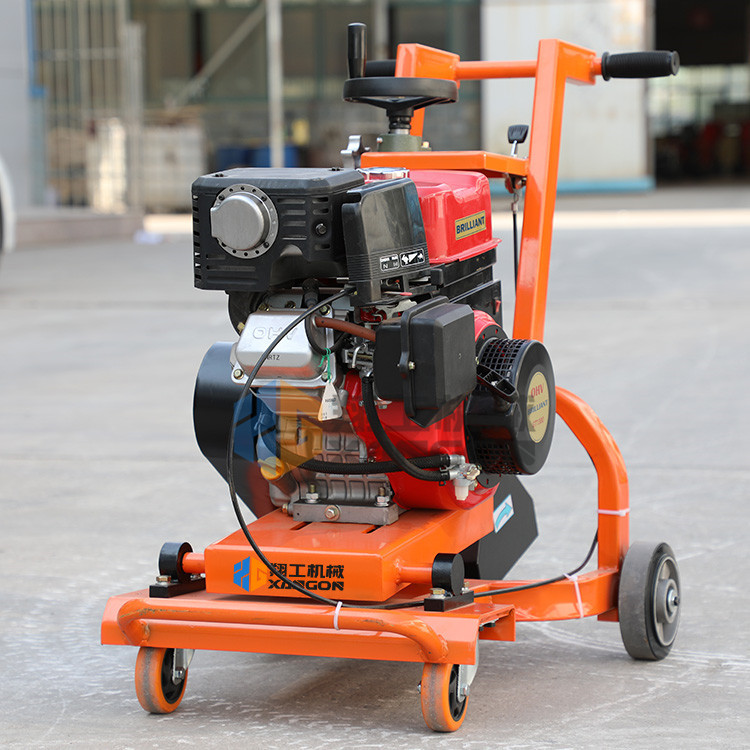 沥青水泥混凝土路面开槽机汽油手推式裂缝扩槽机地面施工切槽机