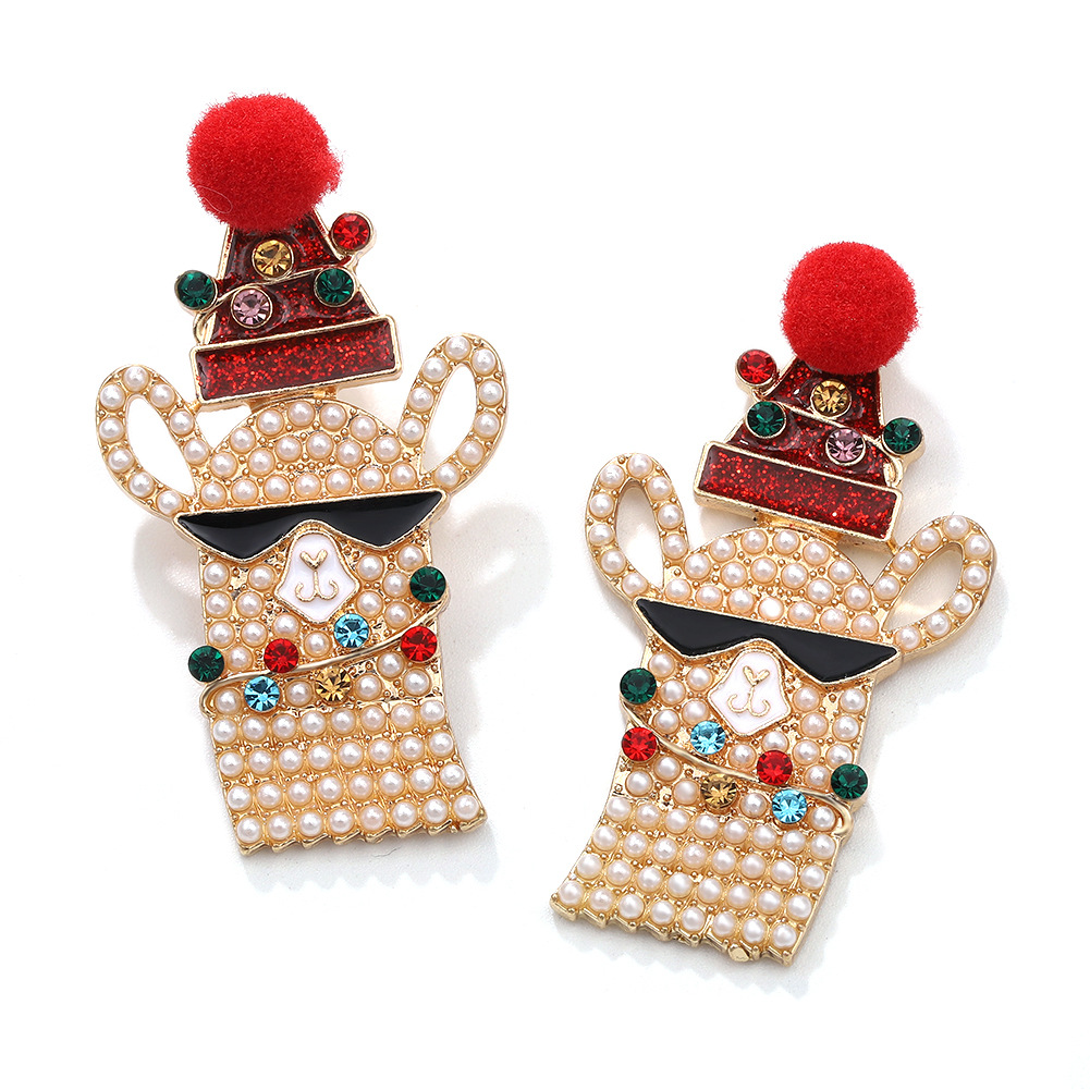 Christmas Cartoon Characters Earrings display picture 4