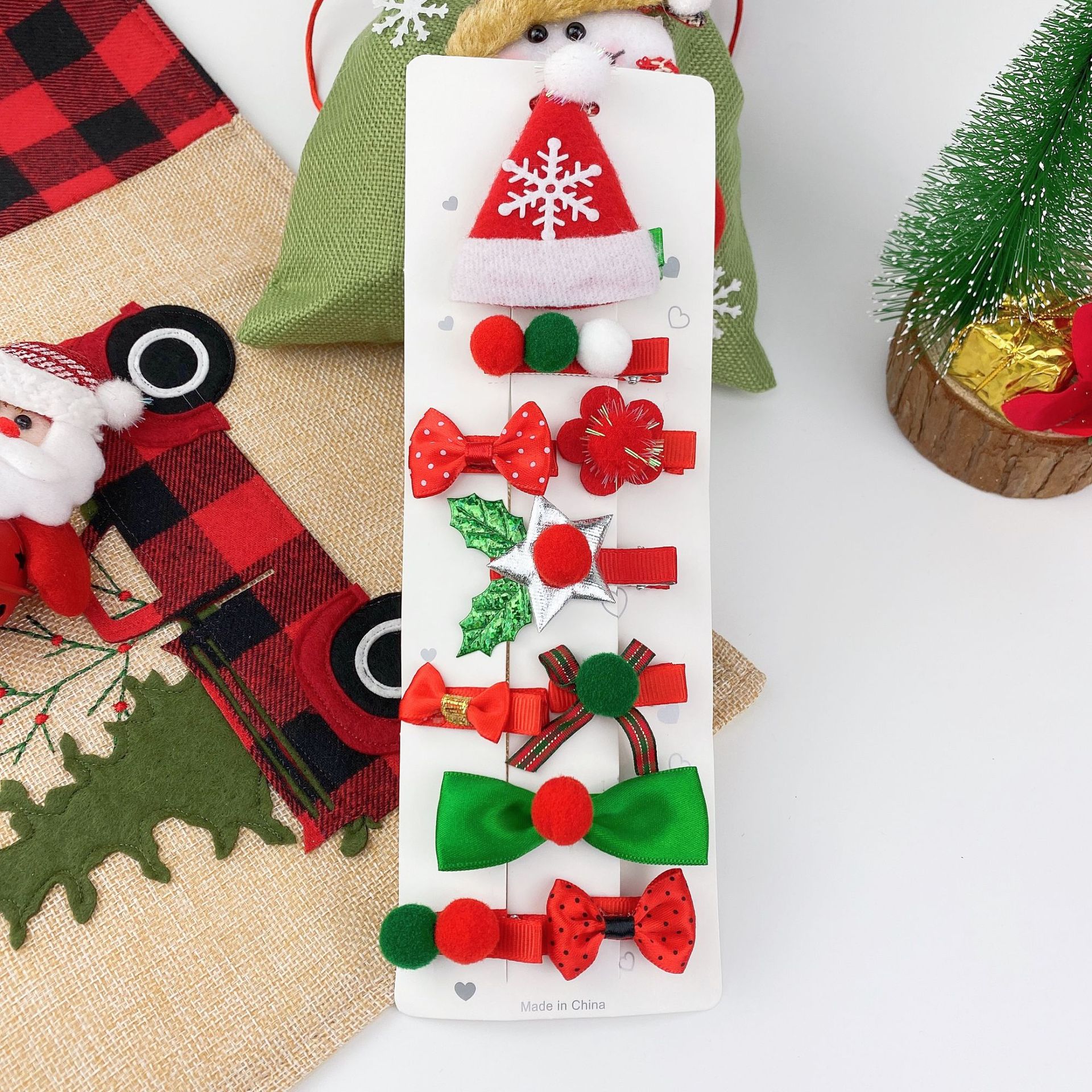 Christmas Hat Christmas Tree Love Hairpin Set display picture 10