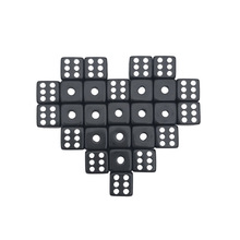 10MM方角黑底白点骰子 智慧拼图色子 平面模型设计投子