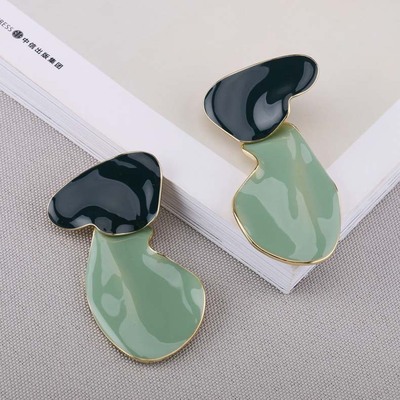 新款环保亚马逊女合金925银针滴油耳饰抖音热卖耳环earrings批发