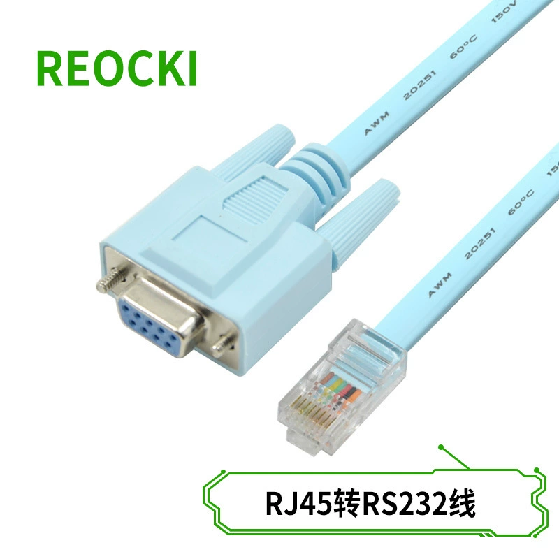 RJ45 к RS232 COM последовательный порт 9-разрядный разъем кристаллический разъем DB9 к сетевому порту консоли кабель передачи данных Cisco