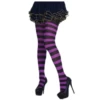 Purple black striped pants
