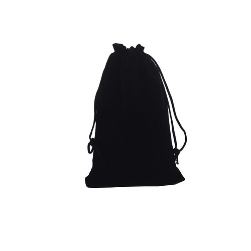 Black velvet drawstring pouch hair dryer storage bag jewelry and pearl packaging bag with logo printing