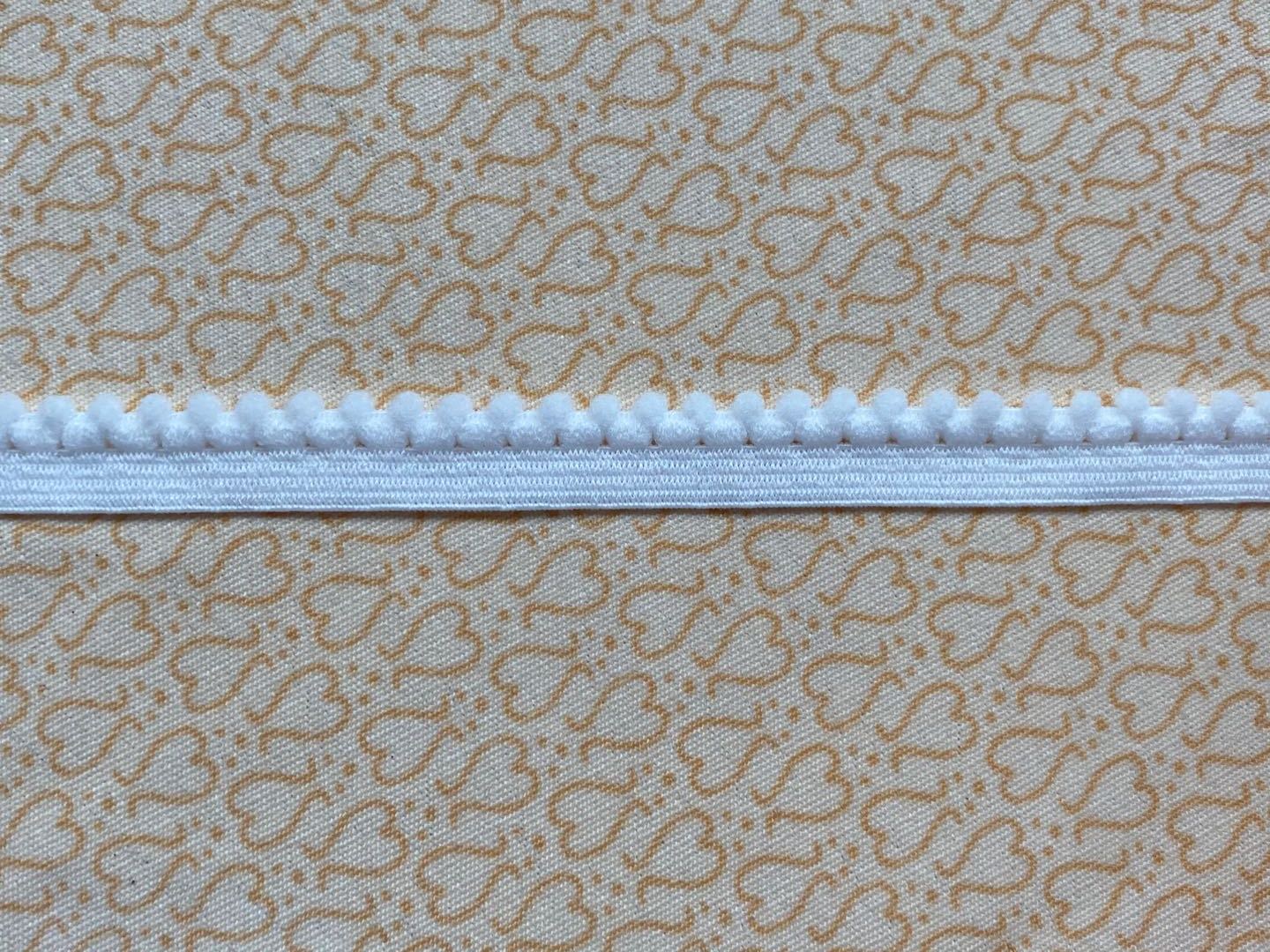 新款1.2cm弹力牙边带 内衣裤袜装饰针织花边带 服装辅料松紧带