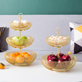 北欧铁艺水果盘客厅茶几多层水果篮创意现代果娄家用收纳零食盘
