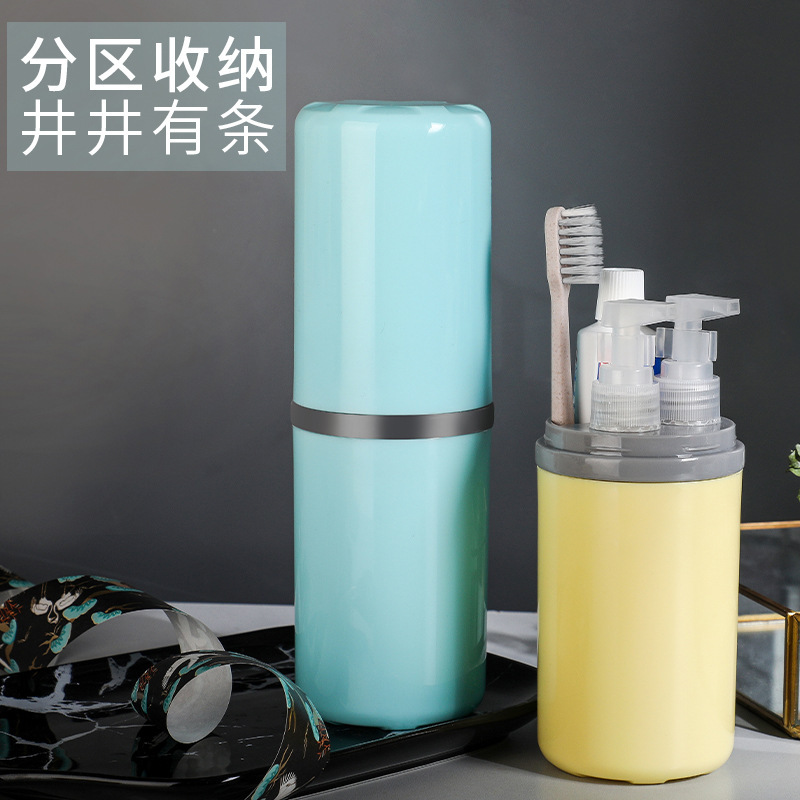 Toothbrush and toothpaste travel set, simple and portable multi-functional design, with a cup for storage, customizable with logo printing.