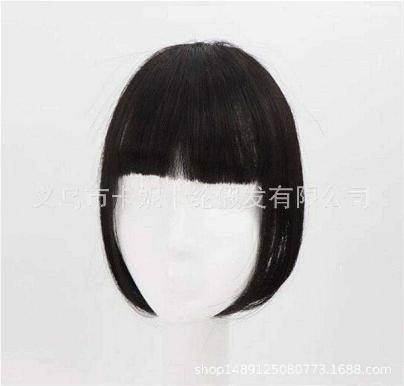 Fabricantes de aire frisa real pieza de cabello de fibra química de doble testa frisa