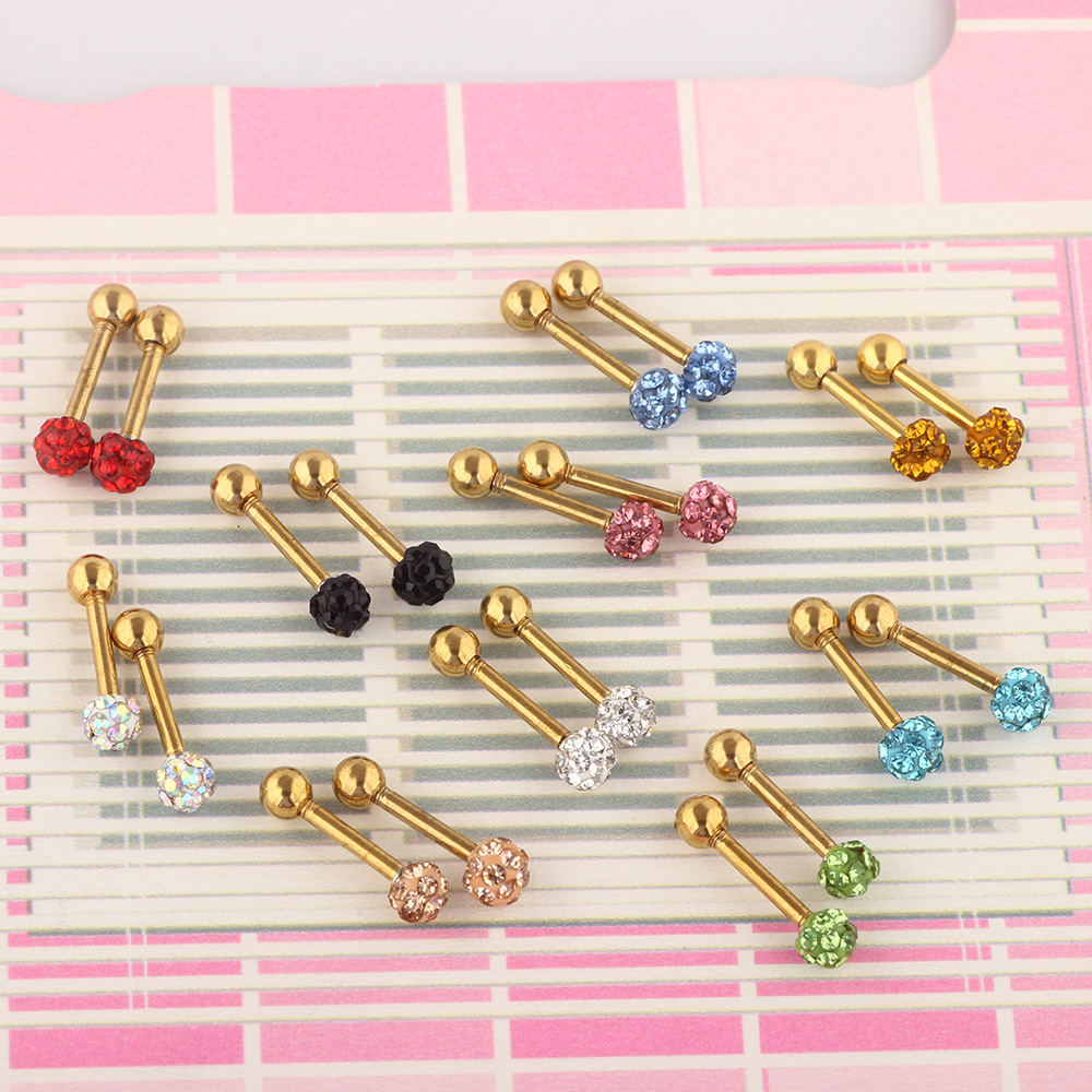 Labret piercing jewelry detail image