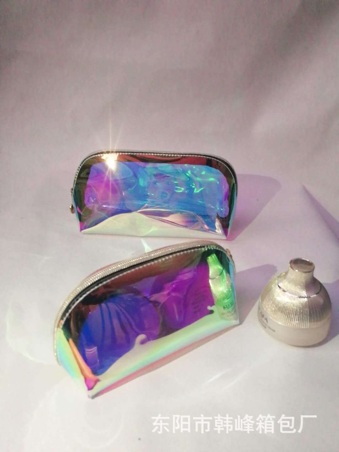 网红镭射化妆包PVC幻彩洗漱防水便携旅旅行收纳包