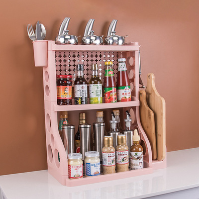 kitchen Shelf Spice rack multi-function Storage rack Storage mesa Floor stand multi-storey Tool carrier chopsticks Cutting Board Rack