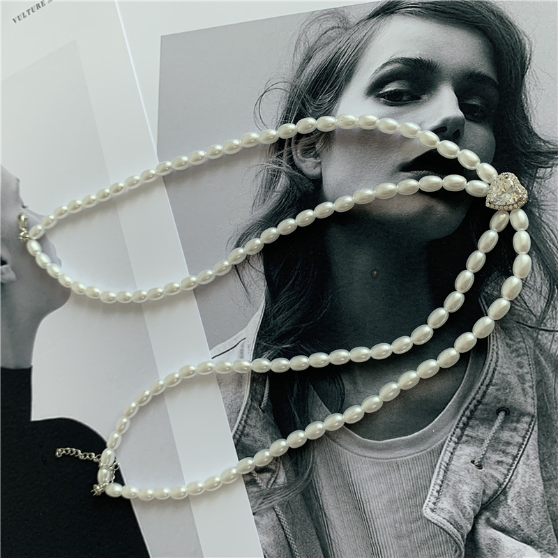 Design Europäischer Und Amerikanischer Zirkon Liebe Perlenkette Armband Flash Muschel Perlen Set display picture 9