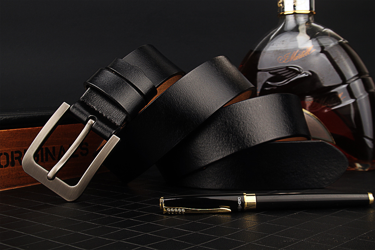 Men's genuine leather extended large size belt pure cowhide export model, specializing in the production of extended men's genuine leather belts