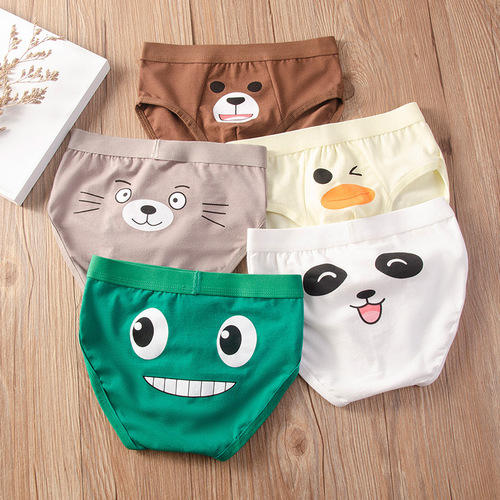 Children's underwear men's type a triangle medium and large children's cotton cartoon baby boy underwear boy shorts foreign trade wholesale