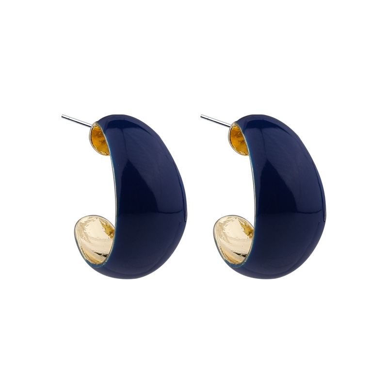 Boucles D&#39;oreilles Simples Bleues display picture 10