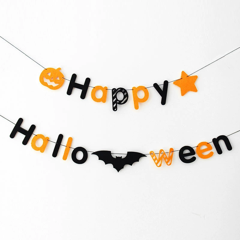 Хэллоуин украшение HAPPYHALLOWEEN Наклейка-флажок афишная надпись кросс-бортовой горячей распродажи