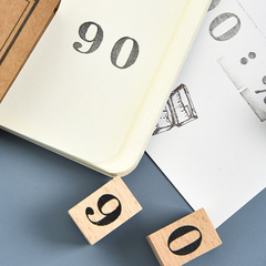 MT-19 Wooden Weekly and Month Stamp Daily Payment Rubber Hand Account Decoration Diary Lotus Wood Combination English Stamp