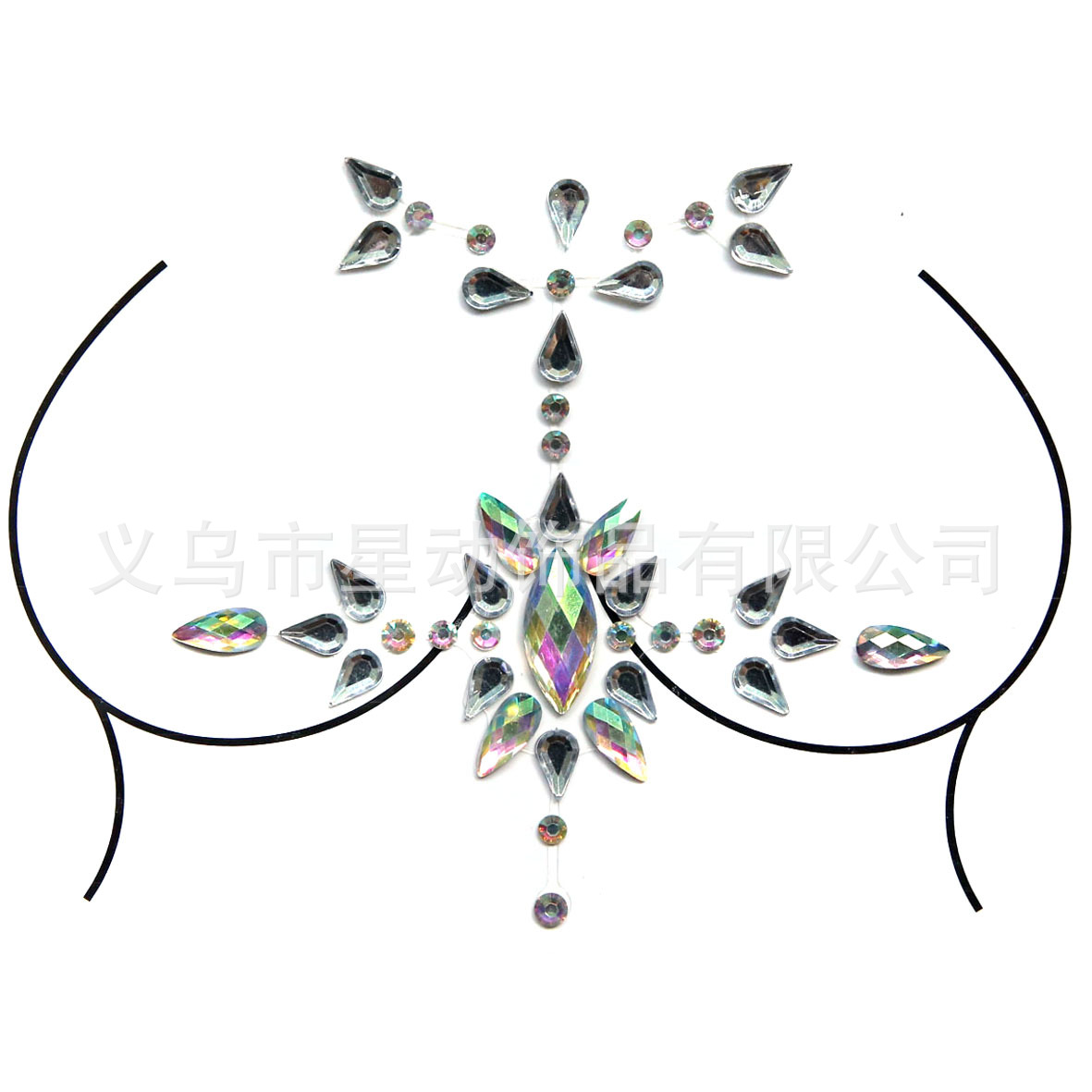 ز ǿزTattoo Crystal Stickers Chest Sticker