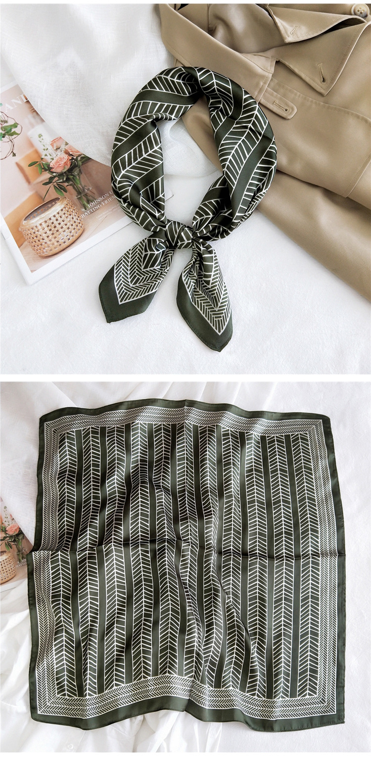 Small Square Silk Fashion Scarf display picture 4