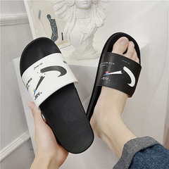 Broken Hook Fashion Couple Bathroom Internet Celebrity Non-Slip Waterproof National Trendy Outdoor Wear Personalized Summer One-Flop Trendy Brand Beach