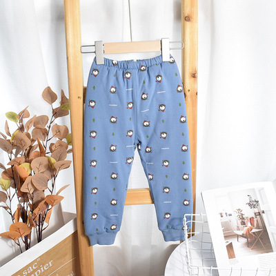 2020秋冬新款童装儿童棉裤宝宝加厚卡通印花棉裤子收脚长裤批发|ru